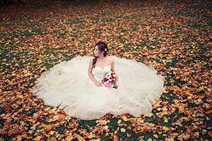 Bride in dress